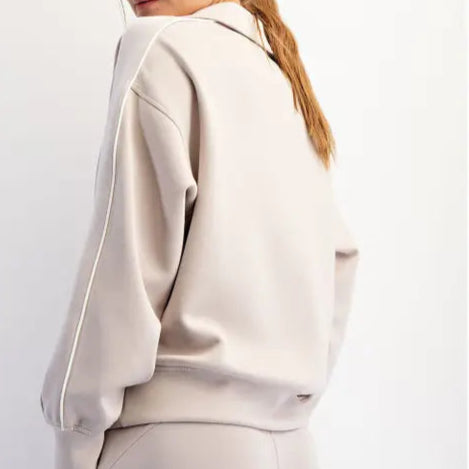 Modal Scuba Double Piping Polo Top