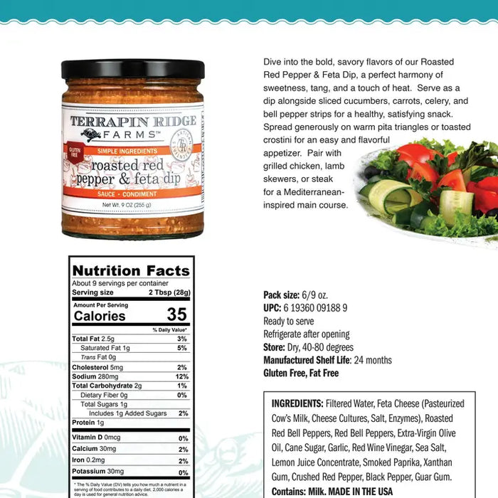 Roasted Red Pepper & Feta Dip 9oz