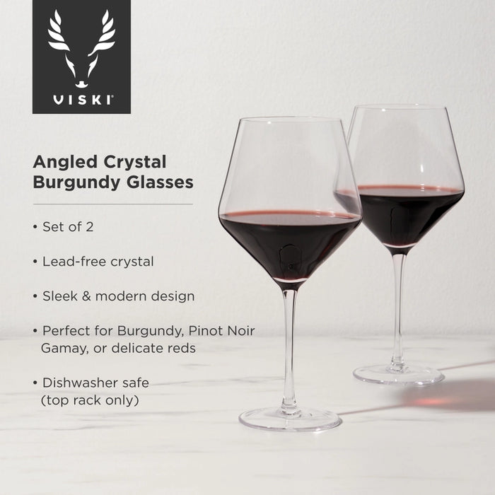 Raye Angled Crystal Glasses Set of 2