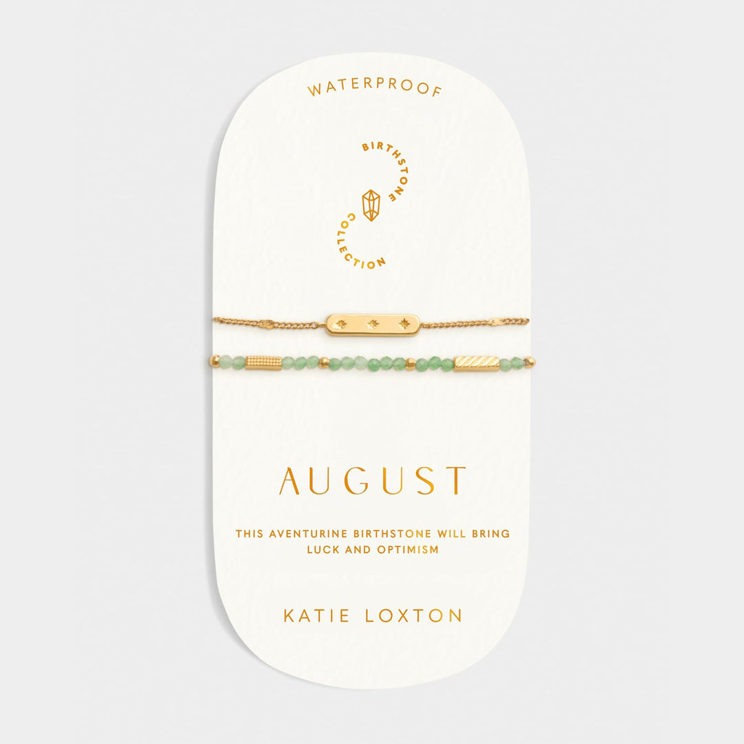 Birthstone Bracelet - August - Aventurine
