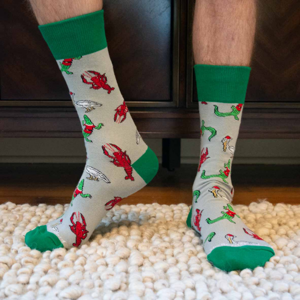 Men's Cajun Christmas Socks