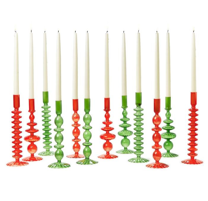 Hand Blown Glass Candlesticks