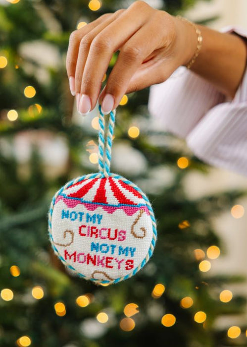 Needlepoint Ornament - Not My Circus