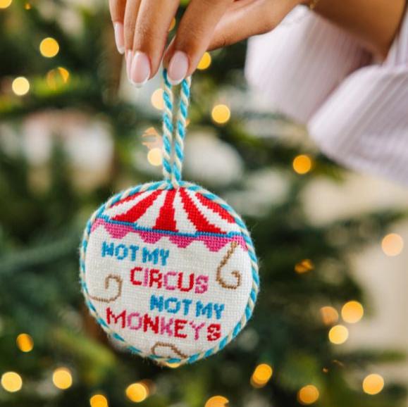 Needlepoint Ornament - Not My Circus