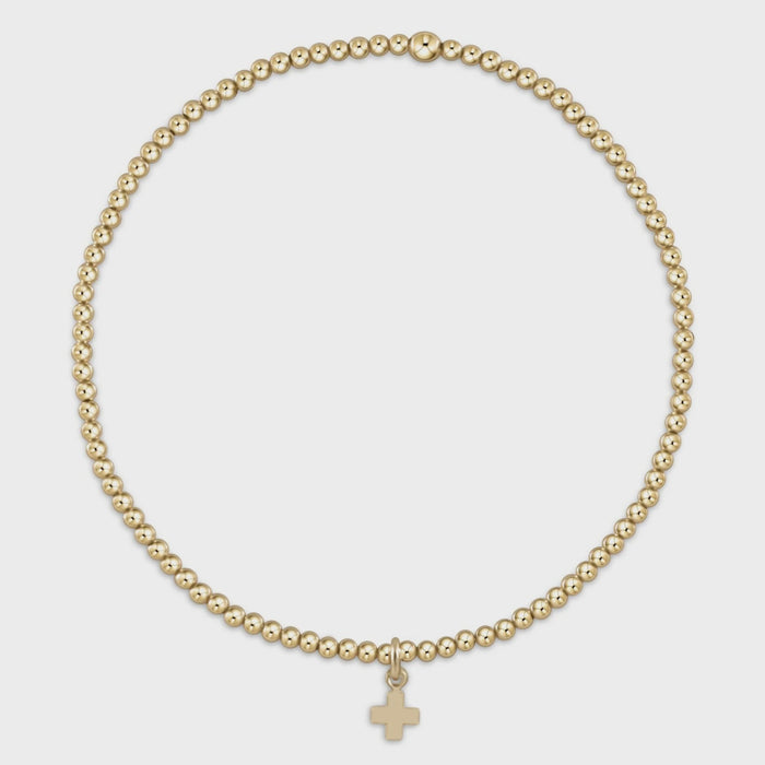 Classic Gold  Bracelet - Signature Cross Charm