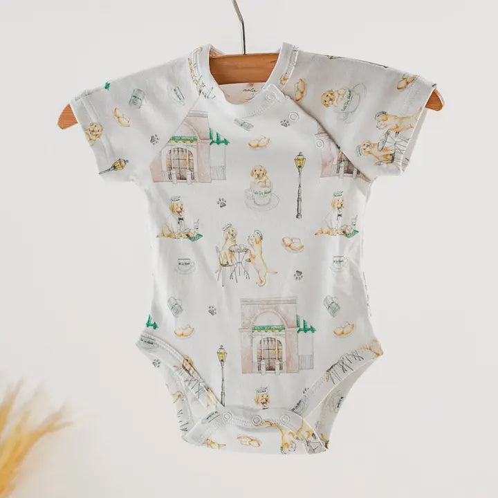 Powdered Sugar and Puppies Organic Cotton Onesie