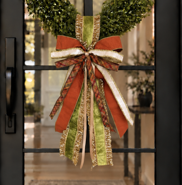Green Pumpkin Sash &amp; Bow
