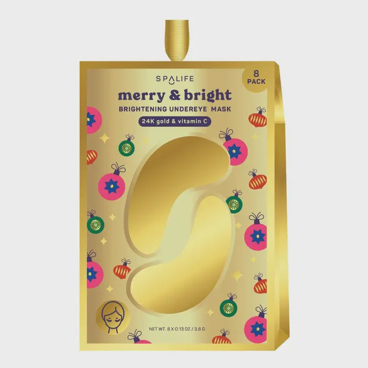 Christmas Holiday Merry &amp; Bright Brightening Undereye Patches - 8 Pack