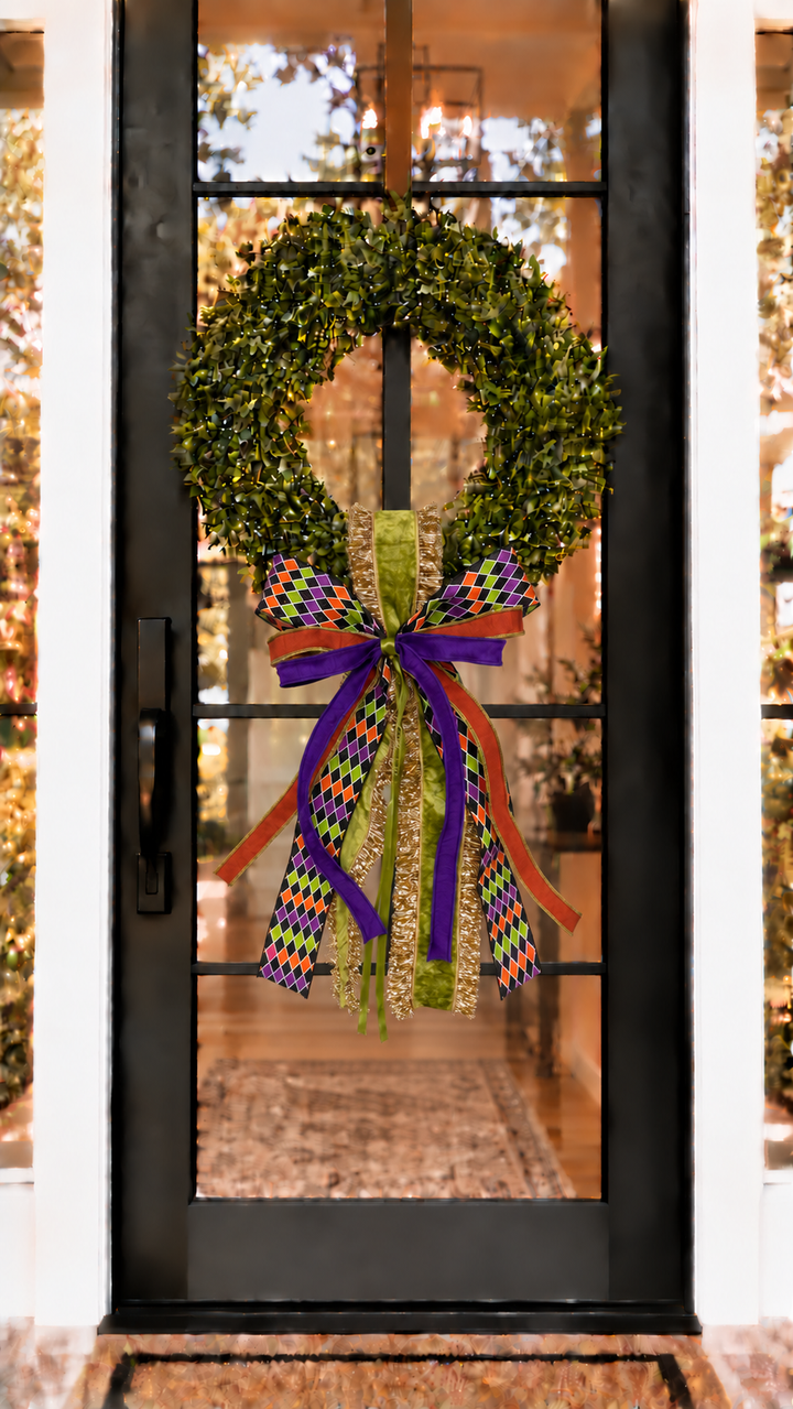 Halloween Diamond Sash &amp; Bow