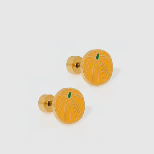 Screwback Stud - Knox Pumpkin