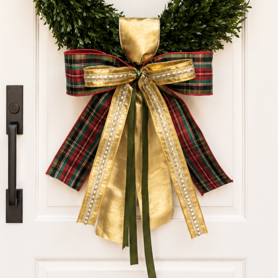 Tartan Christmas Sash &amp; Bow