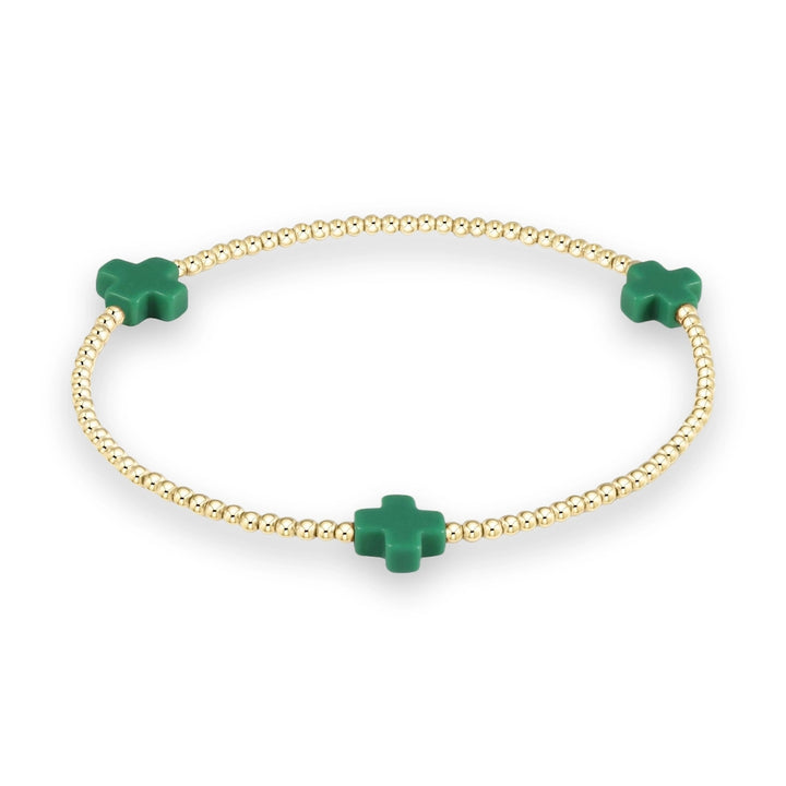 Signature Cross Gold 2mm Bracelet