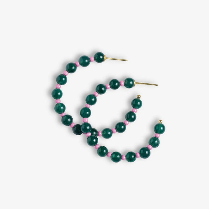 Angela Beaded Hoop Earring