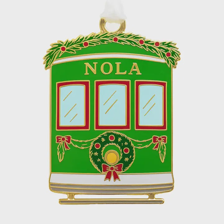Streetcar Enamel Ornament