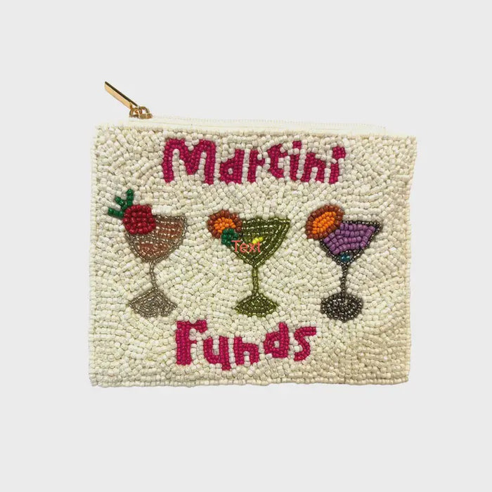 Martini Funds Beaded Coin Purse
