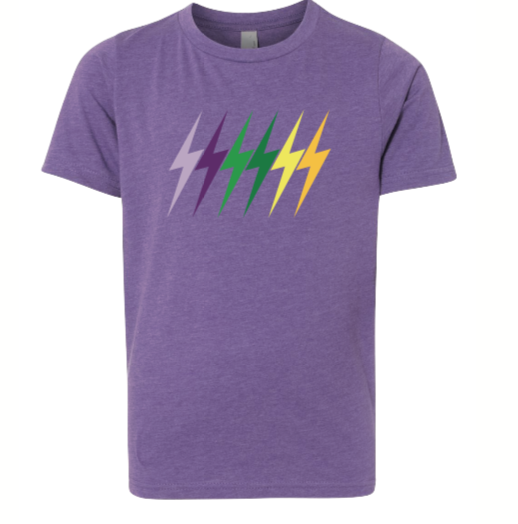 Kids Mardi Gras Bolt Tee