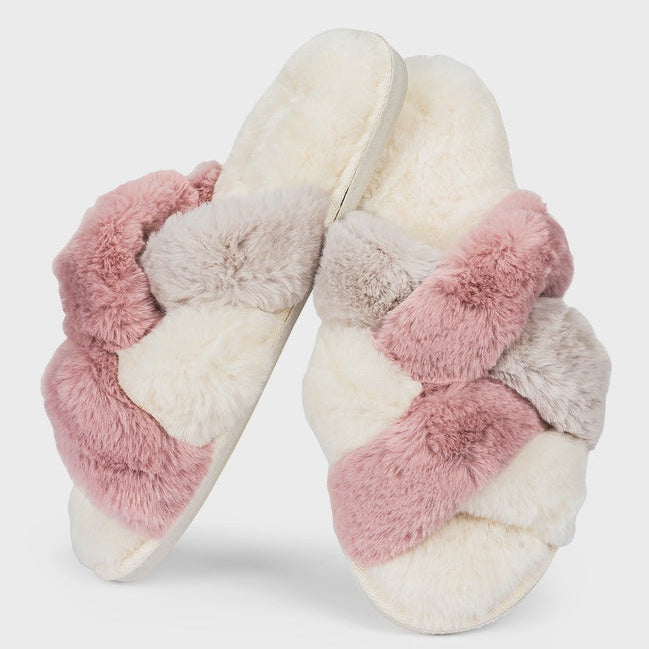 Women's Multi Weave Plush Slippers