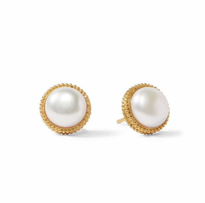 Fleur-de-Lis Pearl Stud