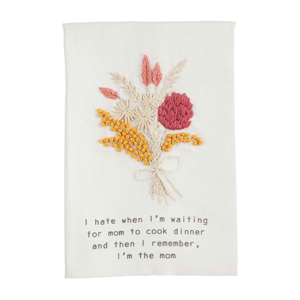 Cooking Funny Mom Floral Towel
