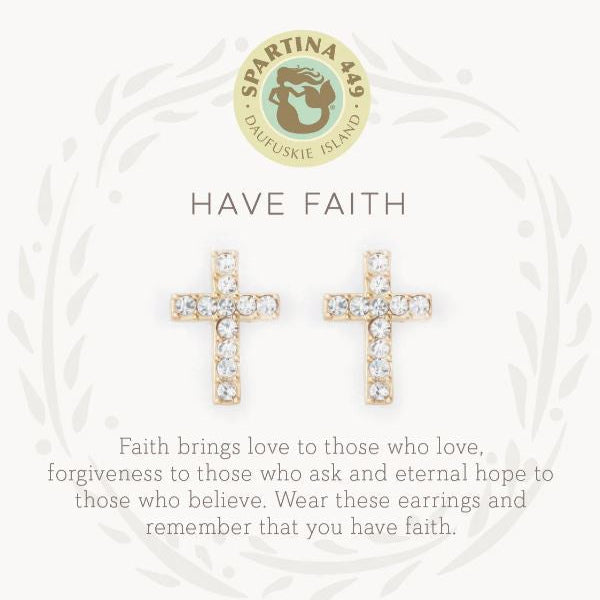 Sea La Vie Have Faith Stud Earrings