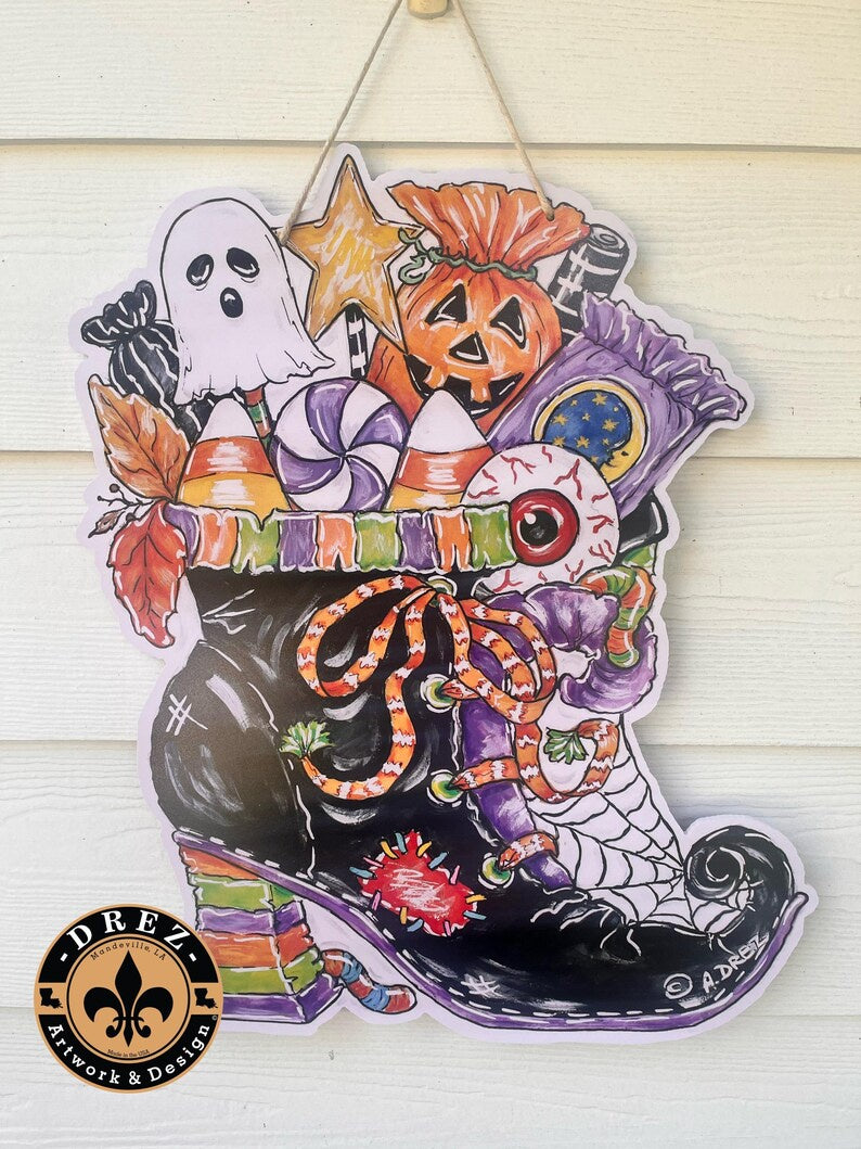 Witch Boot Door Hanger
