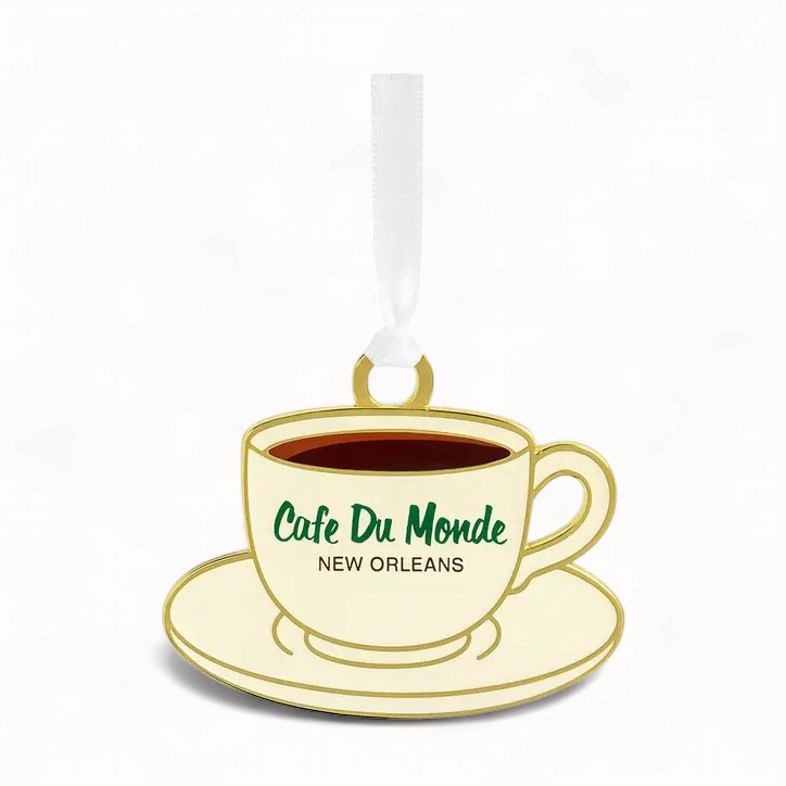 Café Du Monde Coffee Cup Enamel Ornament
