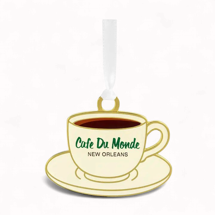 Café Du Monde Coffee Cup Enamel Ornament