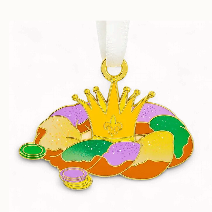 King Cake Enamel Ornament