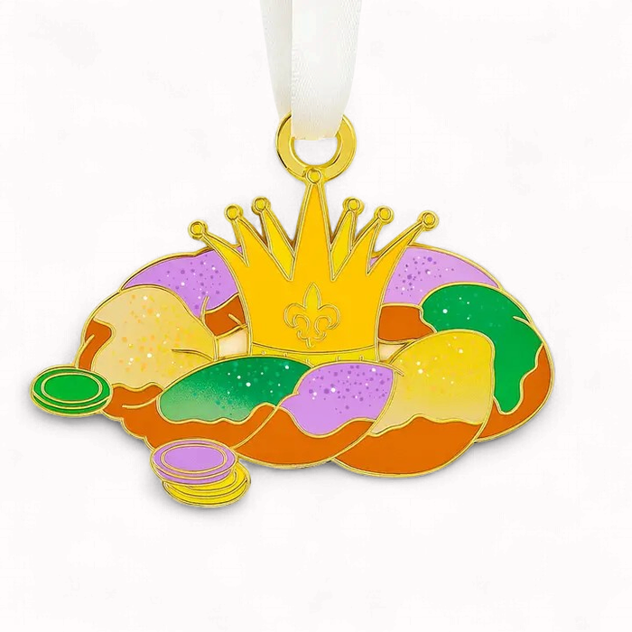 King Cake Enamel Ornament