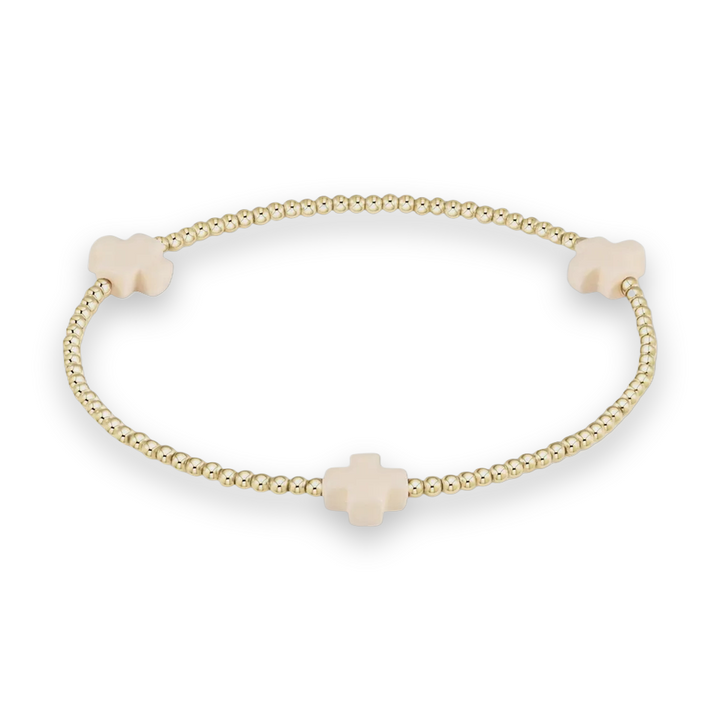 Signature Cross Gold 2mm Bracelet