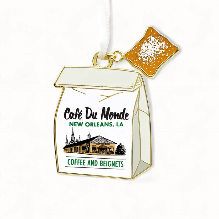 Café Du Monde Beignet Bag Enamel Ornament