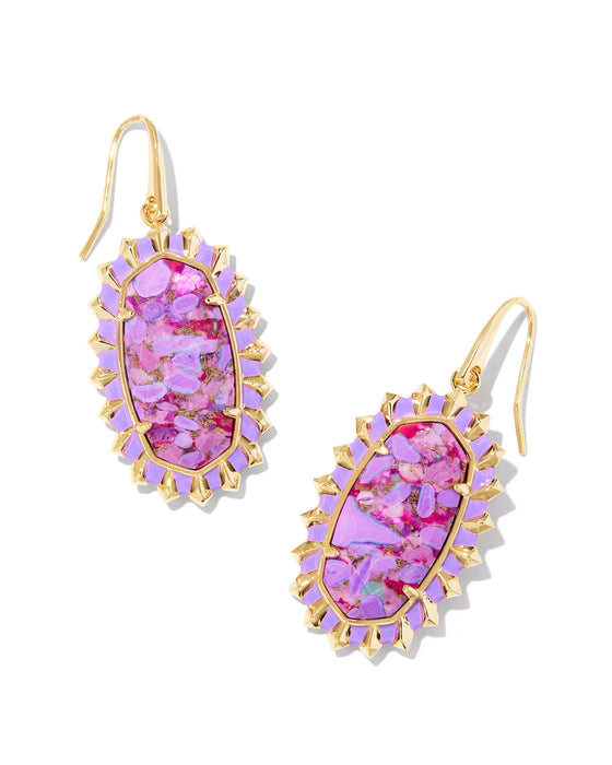 Dani Burst Frame Drop Earring