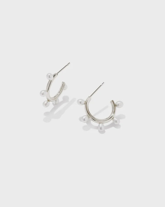 Leighton Pearl Hoop Earring