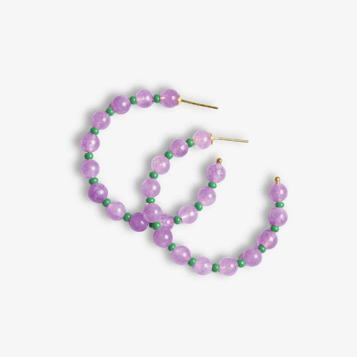 Angela Beaded Hoop Earring