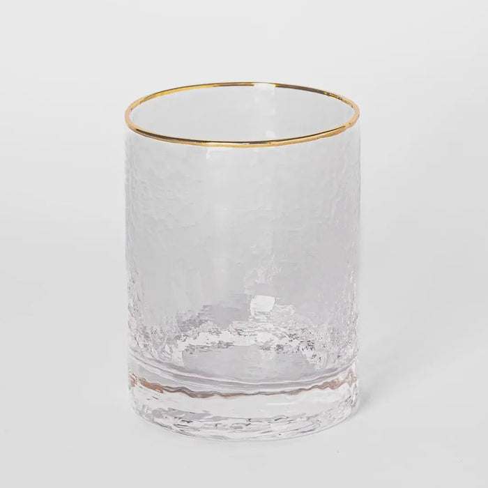 Cocktail Hammered Clear Glass