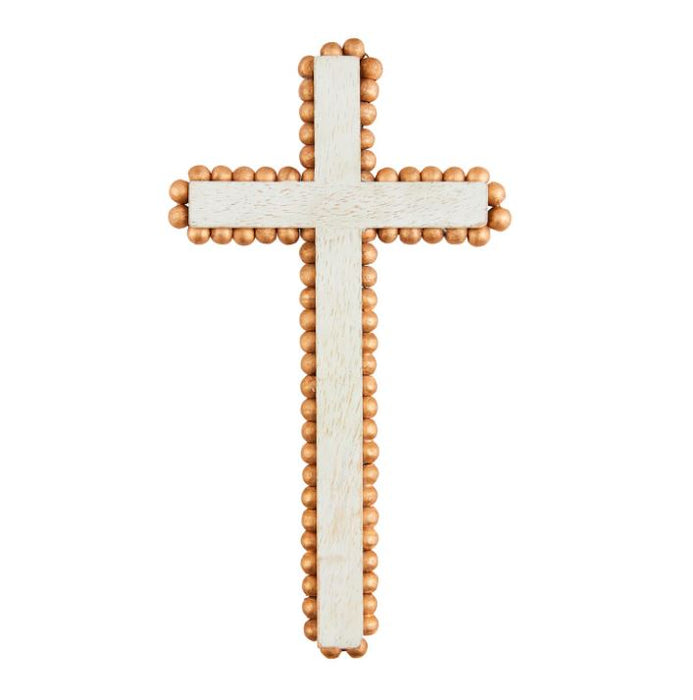 Gold Beaded Cross Sitter