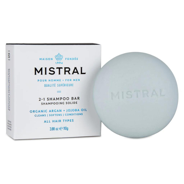 Mistral Men's Solid Shampoo Bar Soap