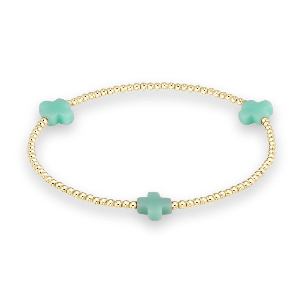 Signature Cross Gold 2mm Bracelet