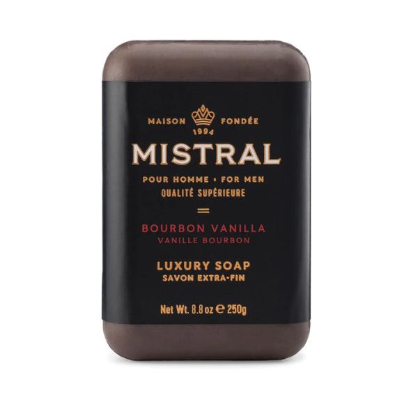 Mistral Mens Bar Soap Bourbon Vanilla