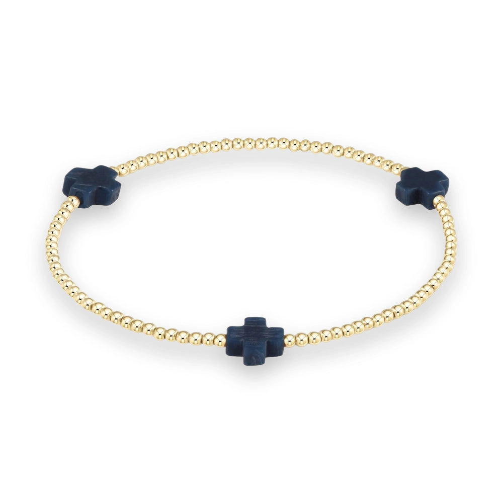Signature Cross Gold 2mm Bracelet