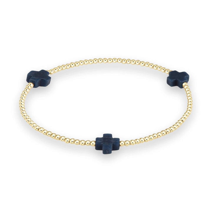 Signature Cross Gold 2mm Bracelet