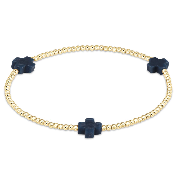 Signature Cross Gold 2mm Bracelet