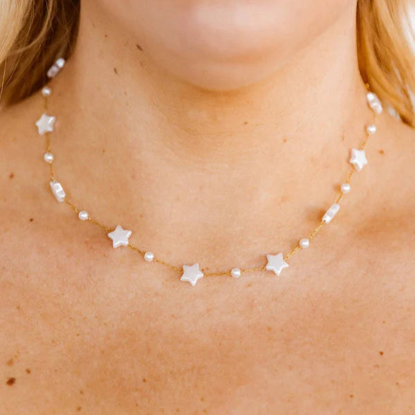 Aster Star Pearl Necklace