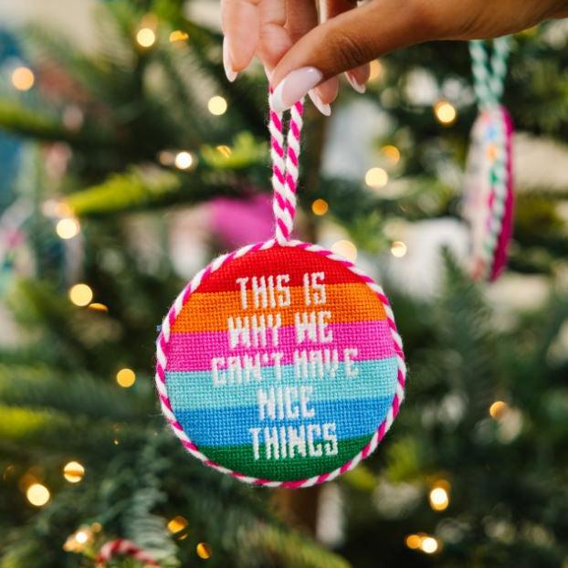 Needlepoint Ornament - Nice Things