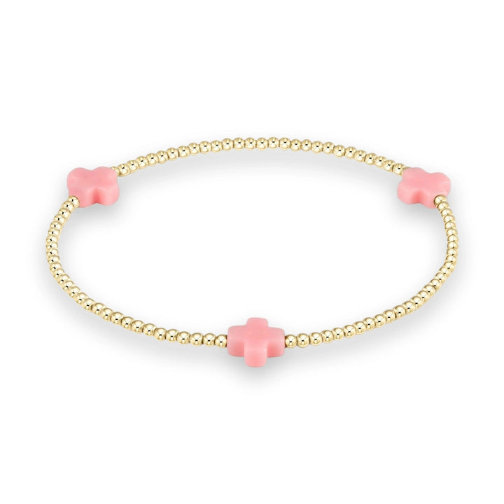 Signature Cross Gold 2mm Bracelet