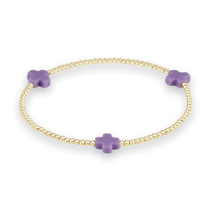 Signature Cross Gold 2mm Bracelet