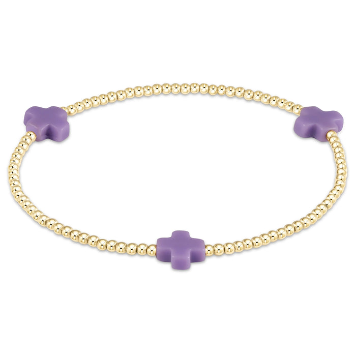 Signature Cross Gold 2mm Bracelet