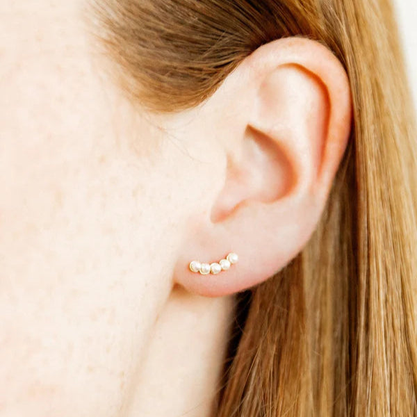 Screwback Stud - Abigail Pearl