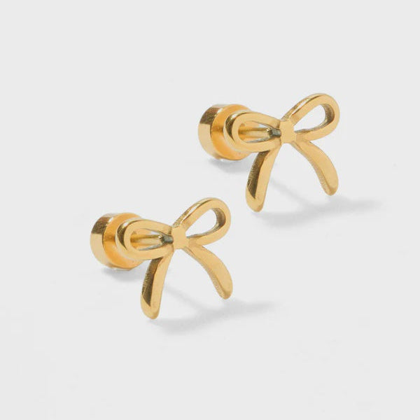 Screwback Stud - Sadie Bow Gold