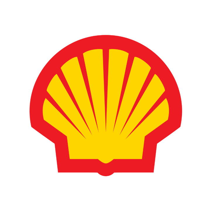 The Shell logo in its classic red and yellow color scheme, centered on a solid dark green background.